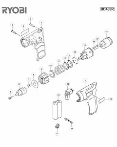 Buy A Ryobi BD360R Spare part or Replacement part for Your Cordless Drill and Fix Your Machine Today